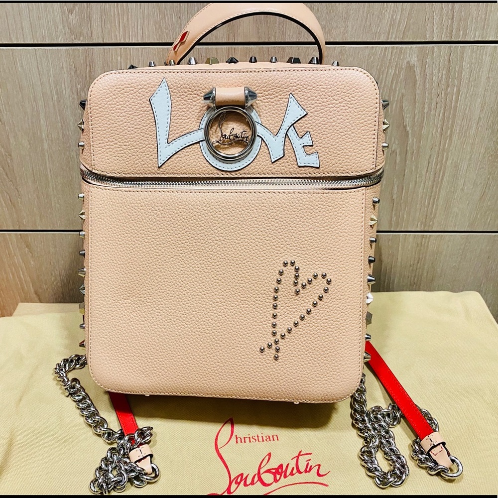 CHRISTIAN LOUBOUTIN- Rubylou Love Leather Backpack